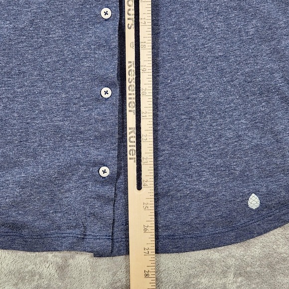 Stio Shirt Womens Large Blue Button Down Roll Tab Long Sleeve Pockets 14941 - Picture 10 of 12